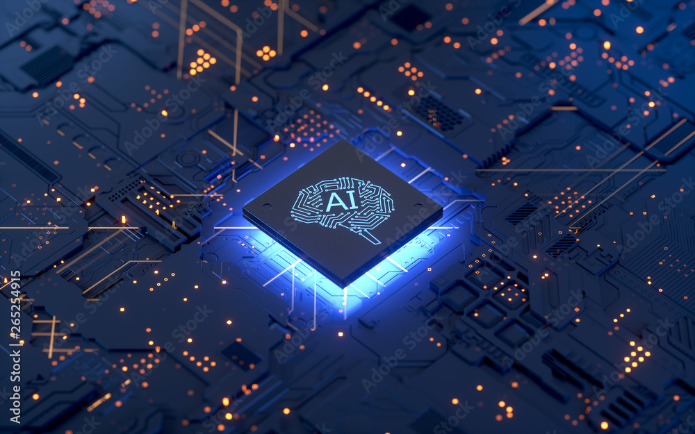 AI, Artificial Intelligence concept,3d rendering,conceptual image.